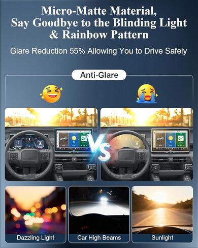 BIBIBO 2Pcs Matte Anti-Glare for New 2026 RAV4 Screen Protector 2026+ Toyota RAV4 (XSE/Limited) 12.9" Navi+12.3" Dash [Tempered Glass Anti-Scratch Lessen Fingerprints] 2026 RAV4 Accessories in Kuwait