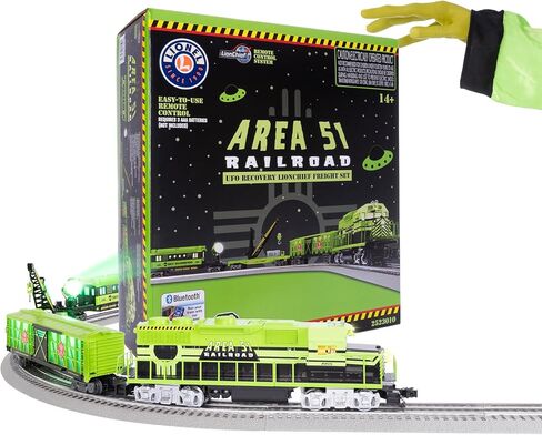 Lionel Area 51 UFO Recovery O Gauge Train Set Bluetooth 5.0 LionChief Electric Set – Remote Control Train, App Control, FasTrack, Sounds & Lights, Age 14+ in Kuwait