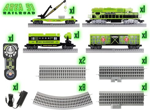 Lionel Area 51 UFO Recovery O Gauge Train Set Bluetooth 5.0 LionChief Electric Set – Remote Control Train, App Control, FasTrack, Sounds & Lights, Age 14+ in Kuwait