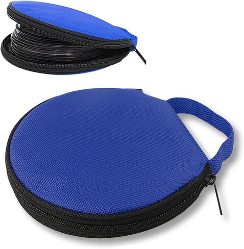 حقيبة تخزين الأقراص المضغوطة للسيارة، سعة 28 سعة دائرية قابلة للحمل من قماش أكسفورد بسحاب حماية القرص، مقاومة للغبار ومقاومة للماء والخدش، عالمية للسفر إلى المنزل (أزرق) in Kuwait