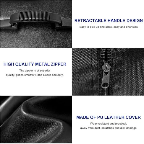 400 Capacity CD Case Holder, PU Leather CD DVD Storage Binder Media Organizer with Zipper, Portable Storage Booklet Album Box for Vehicle Home Office, Car Accessories in Saudi Arabia