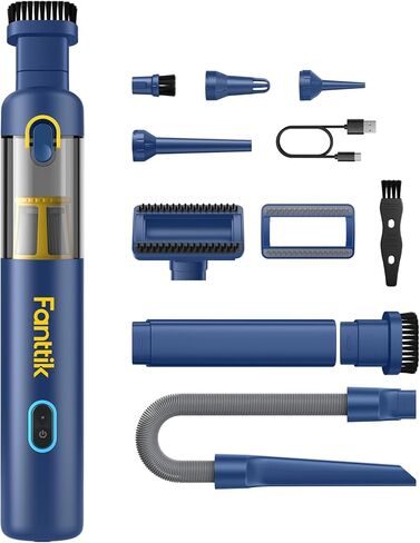Fanttik Slim V8 Apex Car Vacuum, 19000PA High Power, 4 in 1 Portable Mini Vacuum, 2.5H Type-C Fast Charge, 40 Mins Runtime, RobustClean™ Handheld Vacuum for Car, Home, Keyboard Cleaning, Gray in Kuwait
