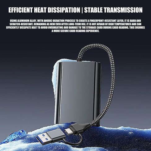 OrdinarYone سريع السرعة CFe نوع B/TypeA/قارئ بطاقات USB A ومنفذ USB C يدعم نقل 10 جيجابت في الثانية من سبائك الألومنيوم للجسم لعدة in Kuwait
