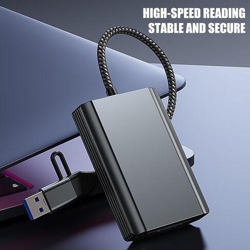 OrdinarYone سريع السرعة CFe نوع B/TypeA/قارئ بطاقات USB A ومنفذ USB C يدعم نقل 10 جيجابت في الثانية من سبائك الألومنيوم للجسم لعدة in Kuwait