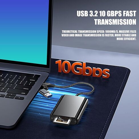 OrdinarYone سريع السرعة CFe نوع B/TypeA/قارئ بطاقات USB A ومنفذ USB C يدعم نقل 10 جيجابت في الثانية من سبائك الألومنيوم للجسم لعدة in Kuwait
