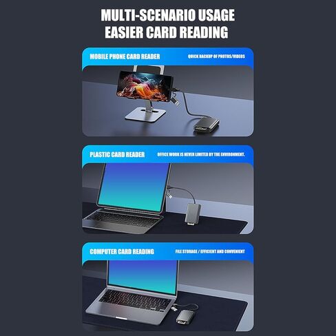 OrdinarYone سريع السرعة CFe نوع B/TypeA/قارئ بطاقات USB A ومنفذ USB C يدعم نقل 10 جيجابت في الثانية من سبائك الألومنيوم للجسم لعدة in Kuwait