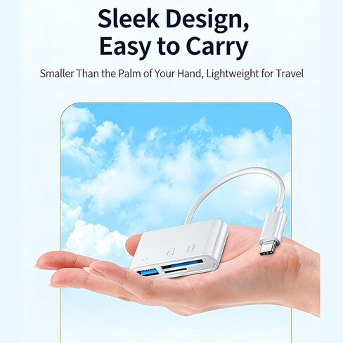 ordinarYone USB C Card Reader 3 Slot Card Adapter Type C Simultaneously Read with USB Port for Camera in Saudi Arabia