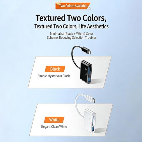 ordinarYone USB C Card Reader 3 Slot Card Adapter Type C Simultaneously Read with USB Port for Camera in Saudi Arabia