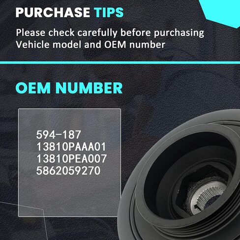594-187 محرك متناسق بكرة العمود المرفقي المتوافقة مع Honda Accord 1998-2002 Odyssey 1998 Acura Cl 1998-1999 Isuzu Oasis 1998-1999 L4 2.3L 5862059270 in Kuwait