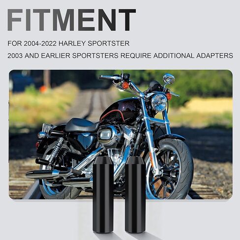 MoKitDora 5.98 بوصة Sportster الجزء العلوي من الصدمات إطار حماية مضاد للصدمات لـ 2004-2022 Harley XL 883 1200 XR1200 Iron Nightster Roadster، أسود in Kuwait