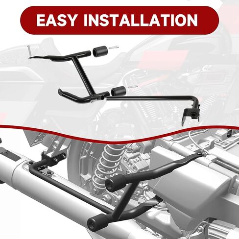 DREAMIZER Street Glide Road Glide Saddlebag Guard Crash Bar with Support Rails Compatible with Harley FLTRX FLHX FLHXU FLTRXSE FLHXSE FLTRXSTSE 2023-2025 in Kuwait