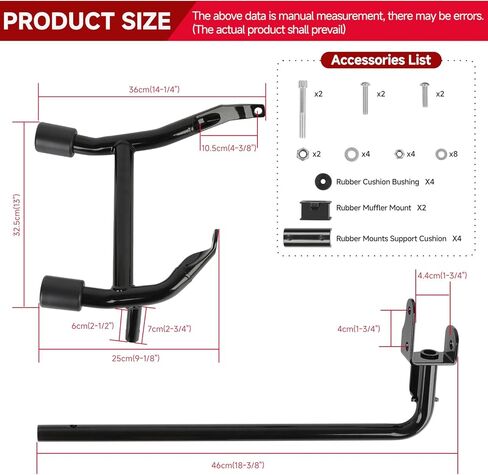 DREAMIZER Street Glide Road Glide Saddlebag Guard Crash Bar with Support Rails Compatible with Harley FLTRX FLHX FLHXU FLTRXSE FLHXSE FLTRXSTSE 2023-2025 in Kuwait