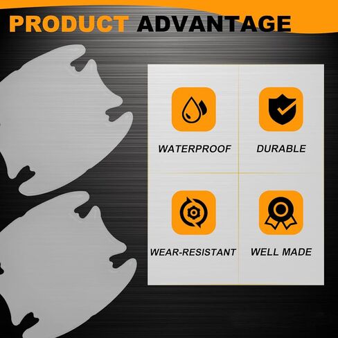 8Pcs Waterproof Car Door Handle and Rear View Mirror Scratch Protector Sticker, Transparent Bumper Trim Guard Sticker, Universal for Most Car in Kuwait