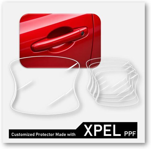 [XPEL] - 5 قطع واقي كأس مخصص لمقبض باب السيارة مصنوع من طبقة حماية الطلاء XPEL، ملصق/واقي، شفاف (شفاف)، مضاد للخدش، مناسب لمعظم السيارات (شفاف/5 قطع) in Kuwait