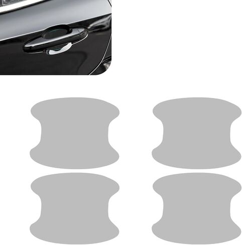 4PCS Car Door Handle Protector, Clear Car Door Handle Scratch Protector, Anti-Scratch Protection Film, Door Handle Cup Protector Sticker, Universal Paint Guard Stickers in Kuwait