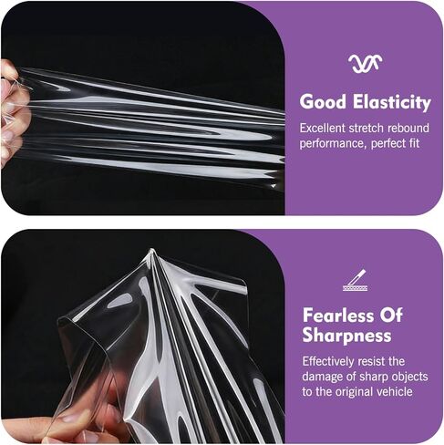 4PCS Car Door Handle Protector, Clear Car Door Handle Scratch Protector, Anti-Scratch Protection Film, Door Handle Cup Protector Sticker, Universal Paint Guard Stickers in Kuwait