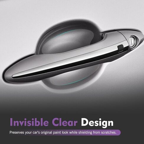4PCS Car Door Handle Protector, Clear Car Door Handle Scratch Protector, Anti-Scratch Protection Film, Door Handle Cup Protector Sticker, Universal Paint Guard Stickers in Kuwait