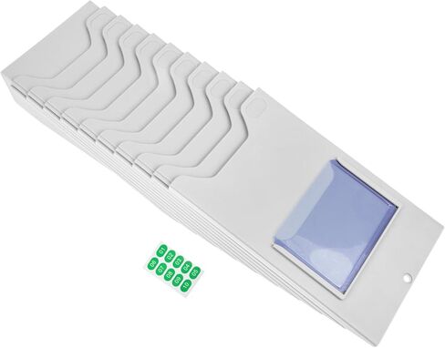 GALPADA Wall Mounted Plastic Card Rack Holder Multi Pockets for Collecting and Storing Tags and Cards, for Warehouses and Factories, Provides Additional Storage Space and Organized Garage in Kuwait