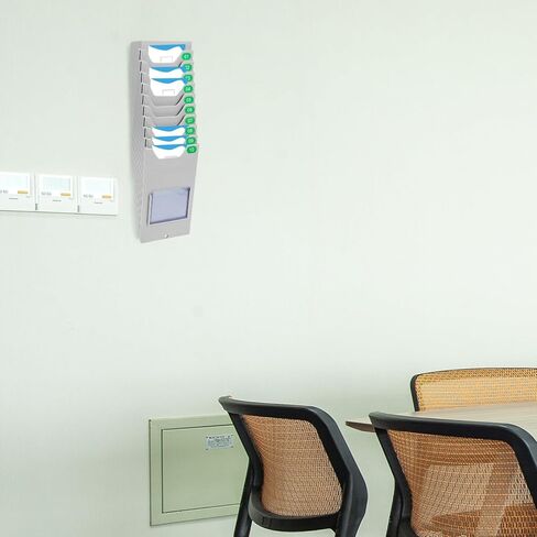 GALPADA Wall Mounted Plastic Card Rack Holder Multi Pockets for Collecting and Storing Tags and Cards, for Warehouses and Factories, Provides Additional Storage Space and Organized Garage in Kuwait