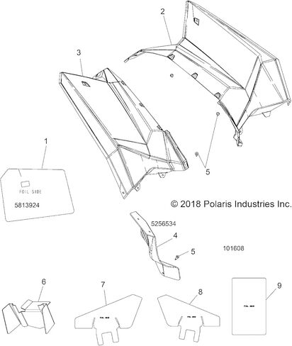 Polaris 5259457 SHIELD-HEAT EXHAUST CROSSTUBE Scrambler 1000 XP in Kuwait