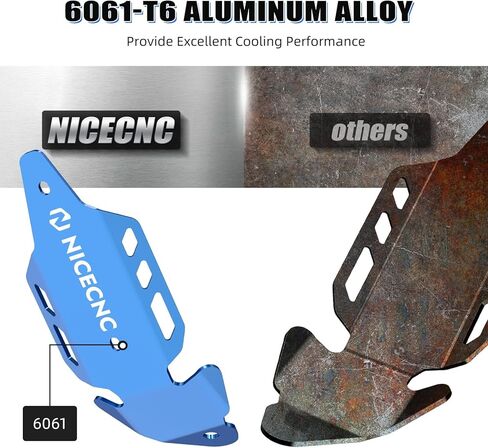 NICECNC Heat Shield Guard Protector Compatible with Yamaha YFZ450R 2009 2010 2011 2012 2013-2023, YFZ450RSE 2018 2019 2020 2021 2022 2023, YFZ450X 2010 2011 Blue in Kuwait