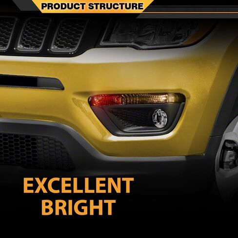 CNNELL Parking Signal Light Compatible with Jeep Compass 2017-2021 Daytime Running Lights Parking Lamps Assembly Driver Side 55112721AB, CH2520147 in Kuwait