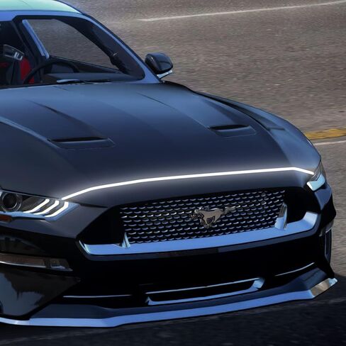 شريط إضاءة غطاء السيارة LED لـ 2015-2022 Ford Mustang Engine Underhood LED شرائط دليل ديكور مقاوم للماء أثناء النهار الجري أضواء الديكور الخارجي الملحقات DC 12V (الضوء الأبيض) in Kuwait