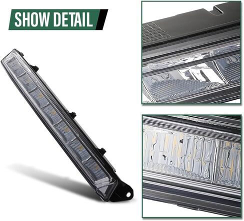 مصباح ضباب كبير برتقالي يمين LED DRL أثناء النهار متوافق مع Benz GL-Class X164 GL320 GL350 GL450 GL550 ML63 X166 2007-2013 1649060451 in Kuwait