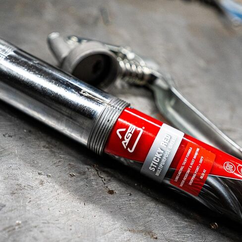 AGS Sticky Red Multipurpose Grease, Lithium Complex, 3 oz Tubes, Water Resistant, Extreme Pressure, 3 Pack in Kuwait