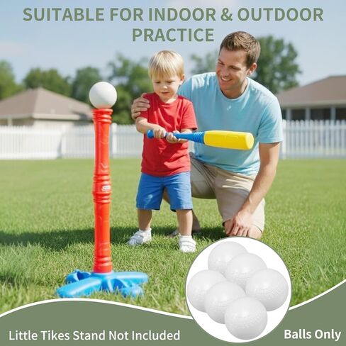 T-Ball Replacement Balls Compatible with Little Tikes TotSports - 6PCS 2.7"(7cm) Plastic T Balls, Compatible with Little Tikes Accessories in Kuwait
