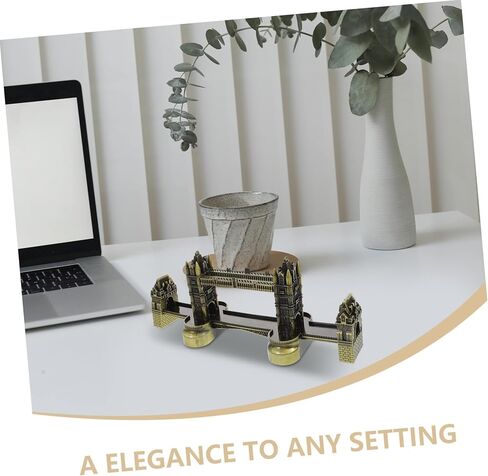 IMIKEYA Metal Tower Bridge Model Home Office Decor Tabletop Ornament European Style Souvenir for Friends and Family in Kuwait