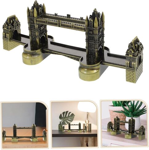 IMIKEYA Metal Tower Bridge Model Home Office Decor Tabletop Ornament European Style Souvenir for Friends and Family in Kuwait