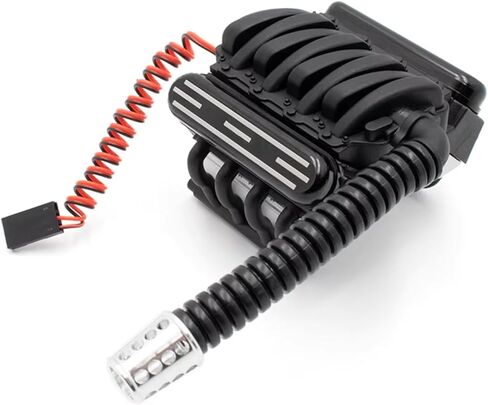 مكونات سيارة RC متوافقة مع محوري لـ SCX10 II 90046 لـ Wraith D90 لـ Traxxas لـ TRX4 RC قطع غيار السيارات سبيكة V8 محرك محرك خافضات حرارة مروحة التبريد in Kuwait