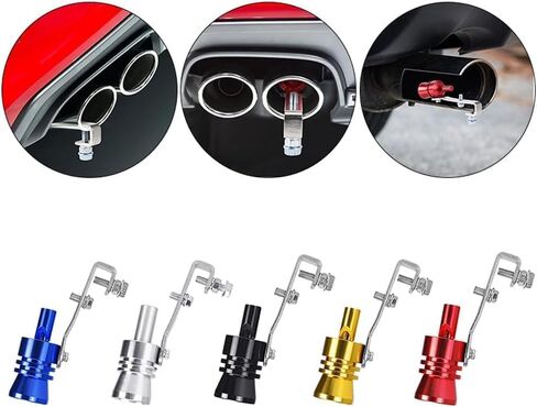 Car Turbo Whistle,Universal Aluminum Car Turbo Sound Exhaust Muffler Pipe Whistle Muffler Sounder Simulator for Car Modifieding (Gold) in Saudi Arabia