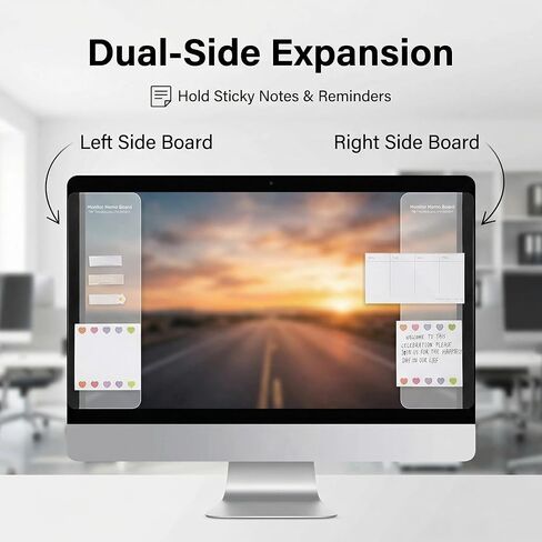 2-Pack Clear Acrylic Message Boards for Computer Monitor Sides, Sticky Note Holder for Office and Home, Side Panel Organizer for Desktop, Notes and Reminders in Kuwait