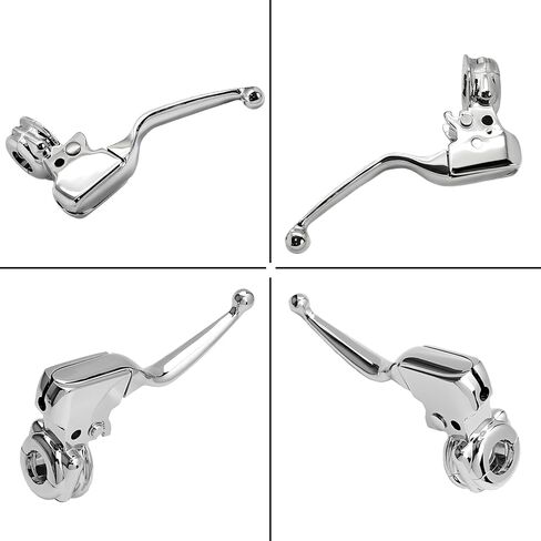 Chrome Clutch Lever Perch Clamp Kit Aftermarket Part Compatible with Harley Touring FLHX FLHT FLHR FLTR FLHTCU Road King Road Glide 2008-2013 CVO in Kuwait