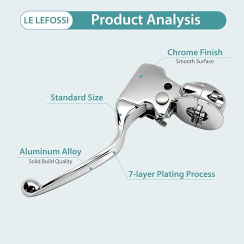 Chrome Clutch Lever Perch Clamp Kit Aftermarket Part Compatible with Harley Touring FLHX FLHT FLHR FLTR FLHTCU Road King Road Glide 2008-2013 CVO in Kuwait