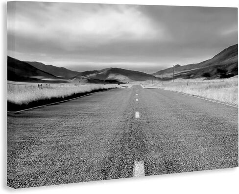 Stupell Industries 'Open Road Through Rolling Hills'، لوحة فنية قماشية، 36 × 24 بوصة، سهلة التعليق ومتينة، صنع في الولايات المتحدة الأمريكية، بواسطة ستيف تول in Kuwait