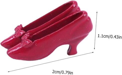 BESPORTBLE 2pairs Creative Red High Heels for Dolls Adorable Miniature Dress up Shoes Dollhouse Costume Props Beautiful Bowknot Design for Little Girls Playtime in Kuwait