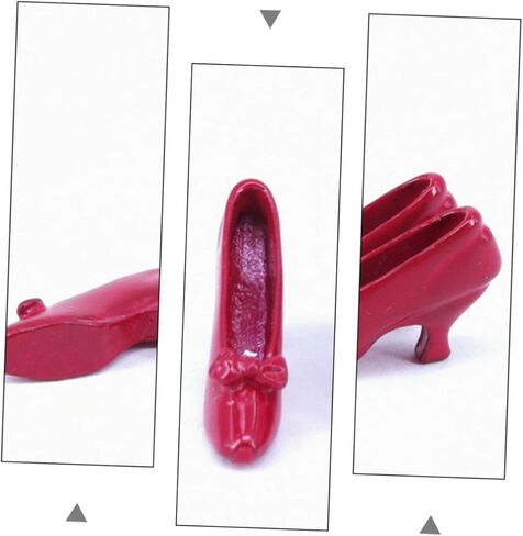 BESPORTBLE 2pairs Creative Red High Heels for Dolls Adorable Miniature Dress up Shoes Dollhouse Costume Props Beautiful Bowknot Design for Little Girls Playtime in Kuwait