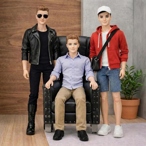 3 Pairs Fashion Doll Boots Fashion Accessories, Casual Shoes Miniature Wear Fashionable Clothes Outfit, Handmade Costumes Clothing Craftsmanship Black Mini Dollhouse Scene, Micro Landscape Decoration in Kuwait