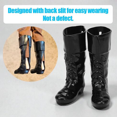 3 Pairs Fashion Doll Boots Fashion Accessories, Casual Shoes Miniature Wear Fashionable Clothes Outfit, Handmade Costumes Clothing Craftsmanship Black Mini Dollhouse Scene, Micro Landscape Decoration in Kuwait