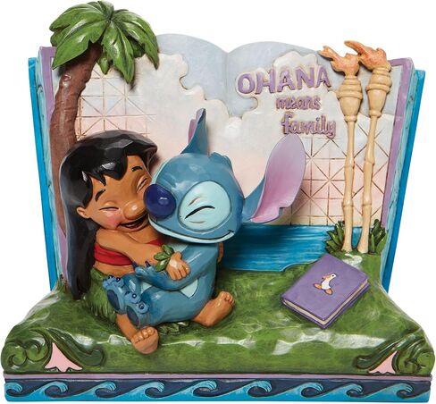 Enesco Jim Shore Disney Traditions Lilo and Stitch Story Book Ohana Family Figurine, 5.75 Inch, Multicolor in Saudi Arabia