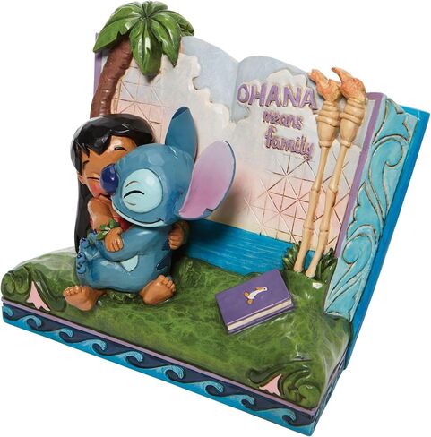 Enesco Jim Shore Disney Traditions Lilo and Stitch Story Book Ohana Family Figurine, 5.75 Inch, Multicolor in Saudi Arabia