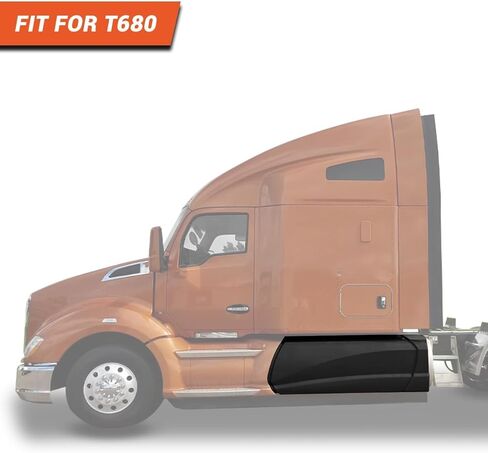Sterlix Fairing Panel Compatible with Kenworth T680 2013-2021 OE Replacement Right Step Side Fairing-Black (Driver Left Side-No Hole, 79.92'') in Kuwait