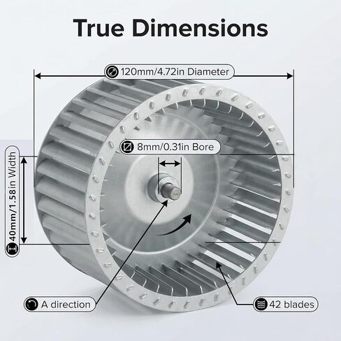 8710-4358 Blower Wheel 8715-4481 Compatible with Fasco Draft Inducers A225 A137 A136 A142 A165 A168 A224 A227 A307 A158 A280 SometimeA230's. in Kuwait