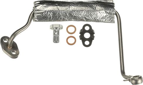 Gates TL288 Turbocharger Oil Feed Line - Stainless Steel x 16 1/2" W/Banjo Bolt, Gasket, 2 Washers in Kuwait