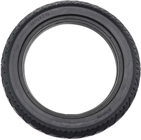 12 Inch Solid Tyre 12 1/2x2 1/4(57-203) Replacement Rubber Tire for Electric Scooters E-Bikes Non-Pneumatic Puncture Proof Wheel 12.5x2.125 Compatible Black Heavy Duty in Kuwait
