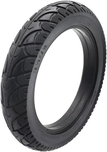 12 Inch Solid Tyre 12 1/2x2 1/4(57-203) Replacement Rubber Tire for Electric Scooters E-Bikes Non-Pneumatic Puncture Proof Wheel 12.5x2.125 Compatible Black Heavy Duty in Kuwait
