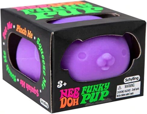 Nee Doh Funky Pup.Groovy Glob! Squishy, Squeezy, Stretchy Stress Fidget Balls Gift Set Party Bundle - 3 Pack (Assorted) in Kuwait